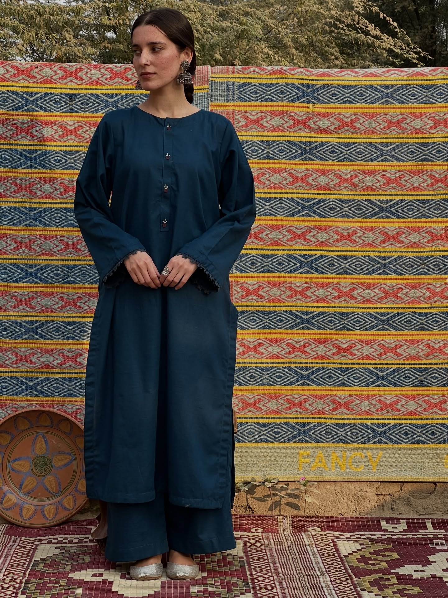 "Heer" — Premium Cotton Khaddar Minimalist Kurta Set