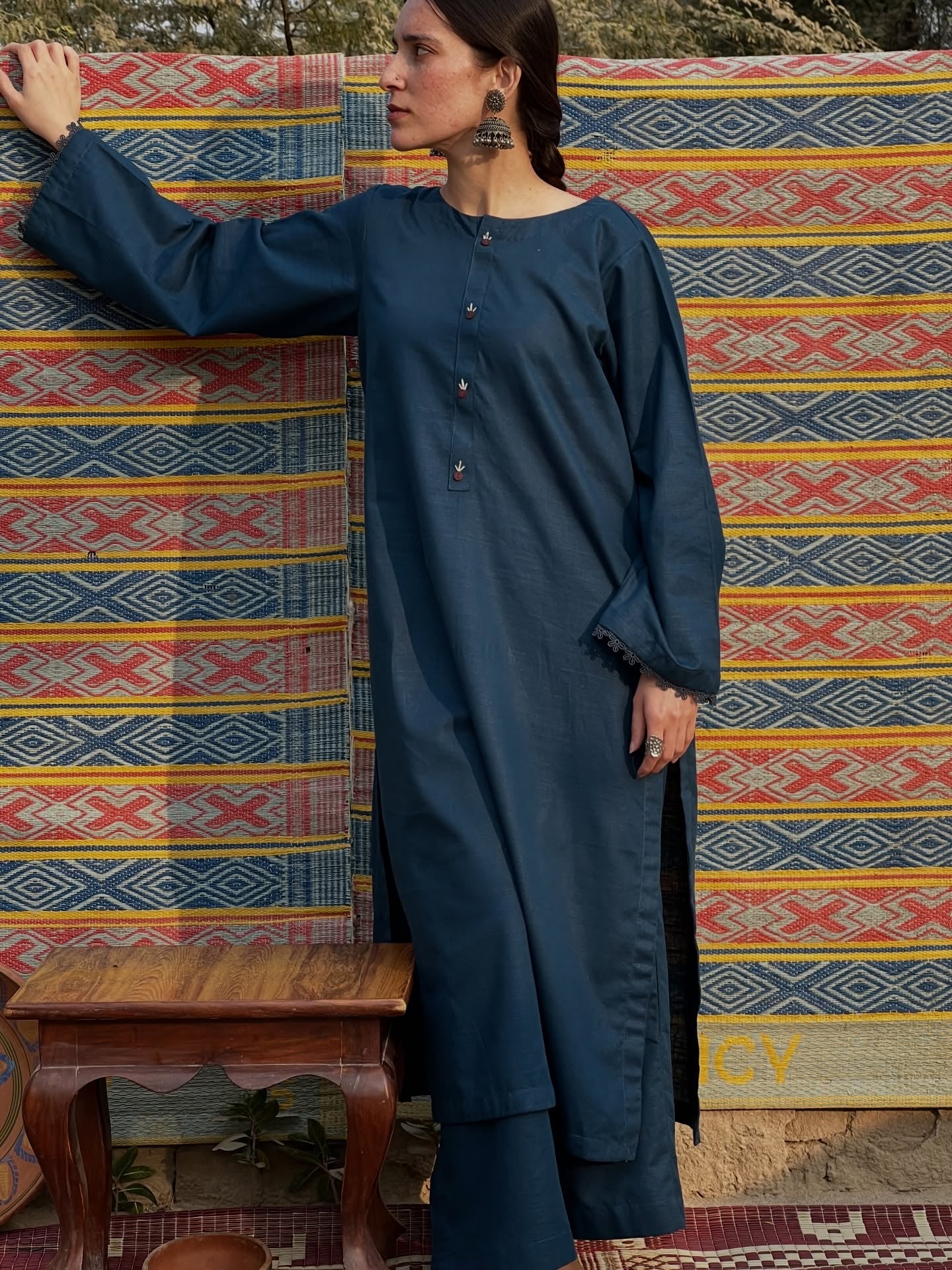 "Heer" — Premium Cotton Khaddar Minimalist Kurta Set