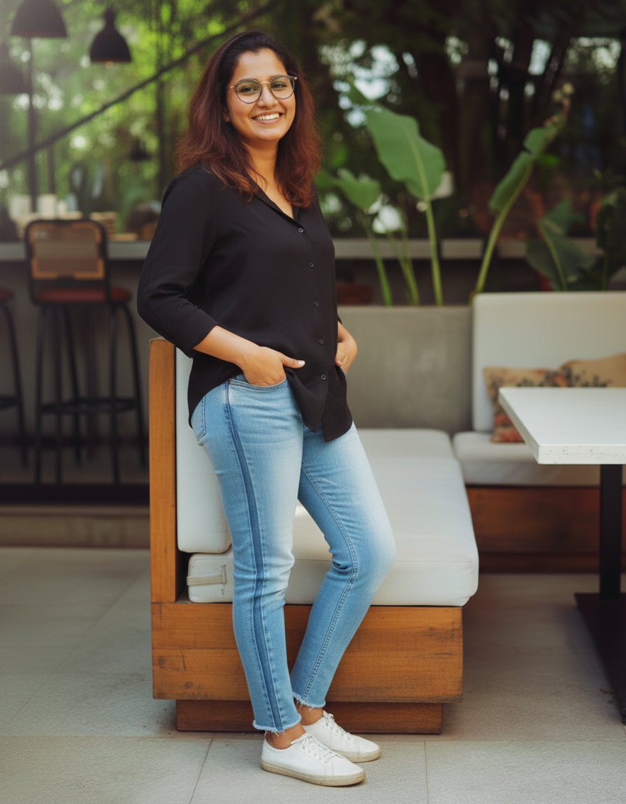 "Tarang" - Rayon Button-Down Fusion Shirt