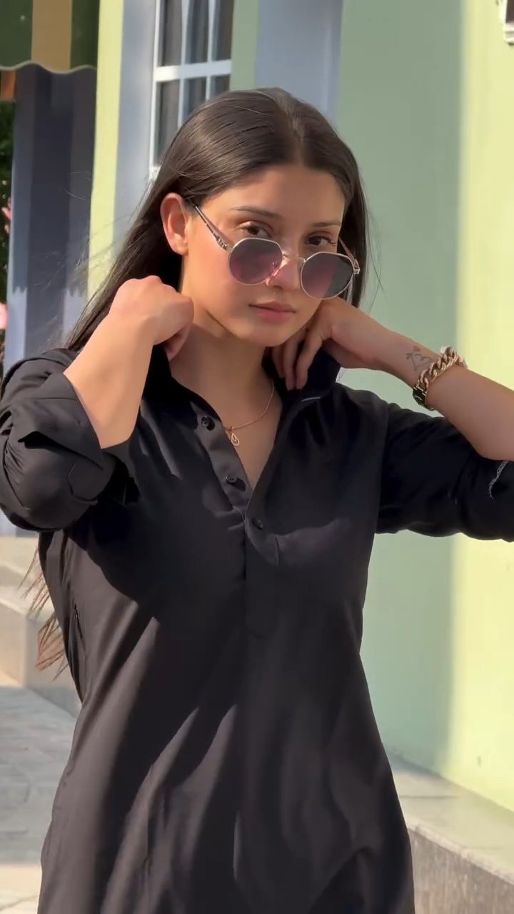 Black Cotton Kurta Pant Set