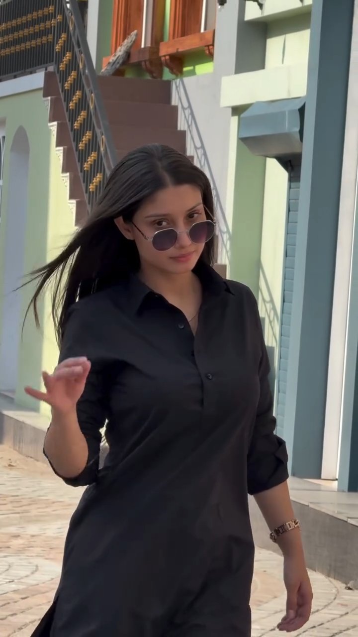 Black Cotton Kurta Pant Set