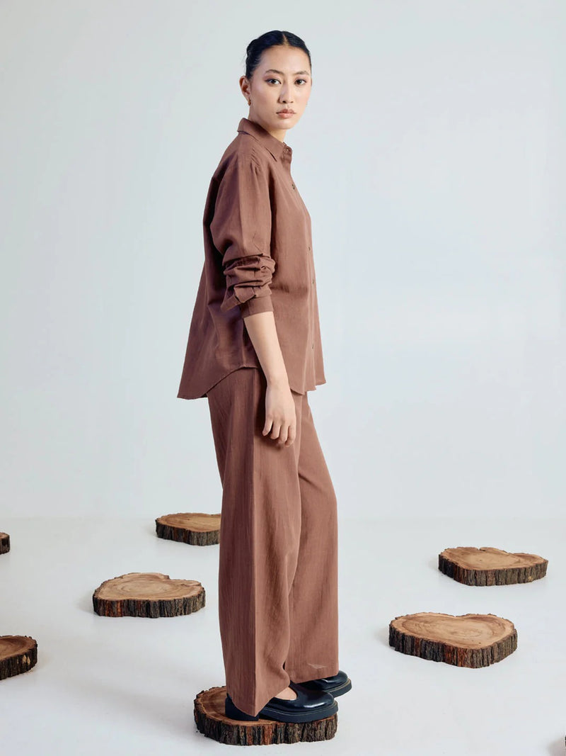 Premium Cotton Linen Blend Shirt & Pant Coord Set