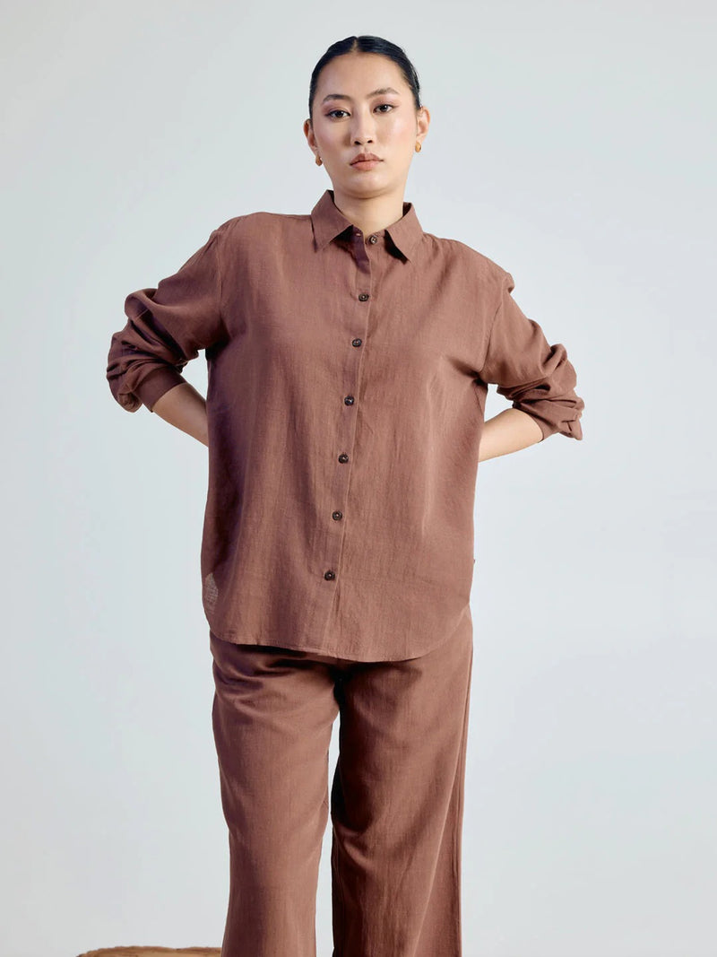Premium Cotton Linen Blend Shirt & Pant Coord Set