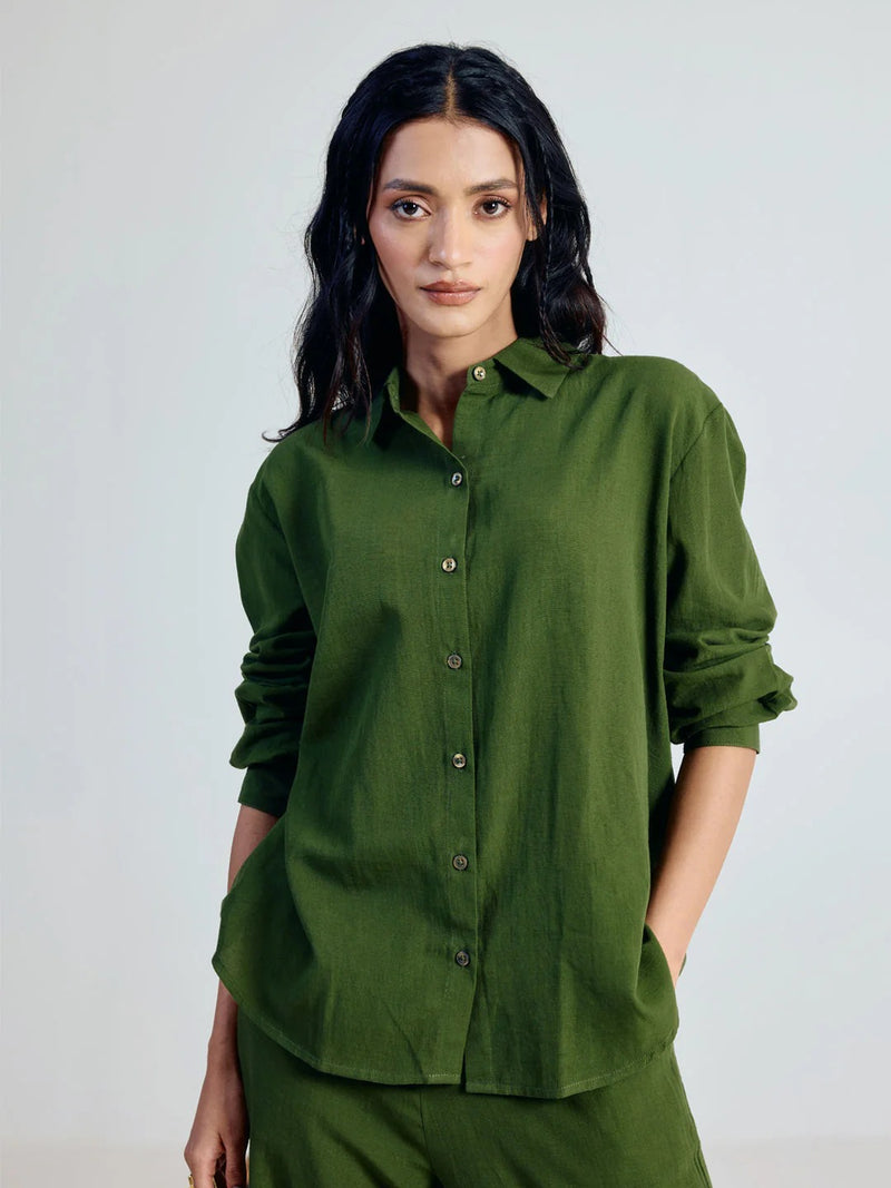 Premium Cotton Linen Blend Shirt & Pant Coord Set