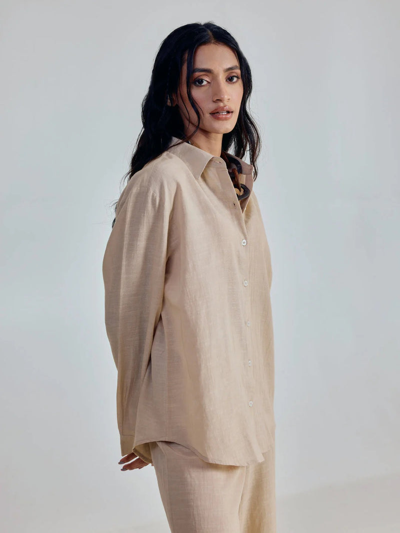 Premium Cotton Linen Blend Shirt & Pant Coord Set
