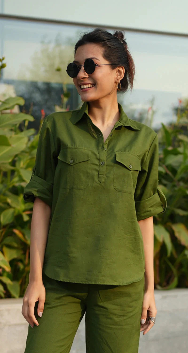 "Maira" — Premium Pure Cotton Minimalist Co-ord Set