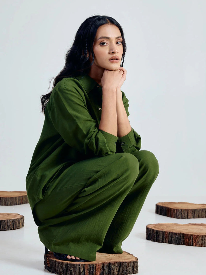 Premium Cotton Linen Blend Shirt & Pant Coord Set