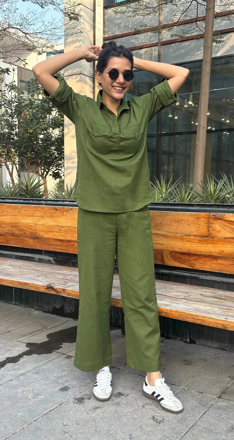 "Maira" — Premium Pure Cotton Minimalist Co-ord Set