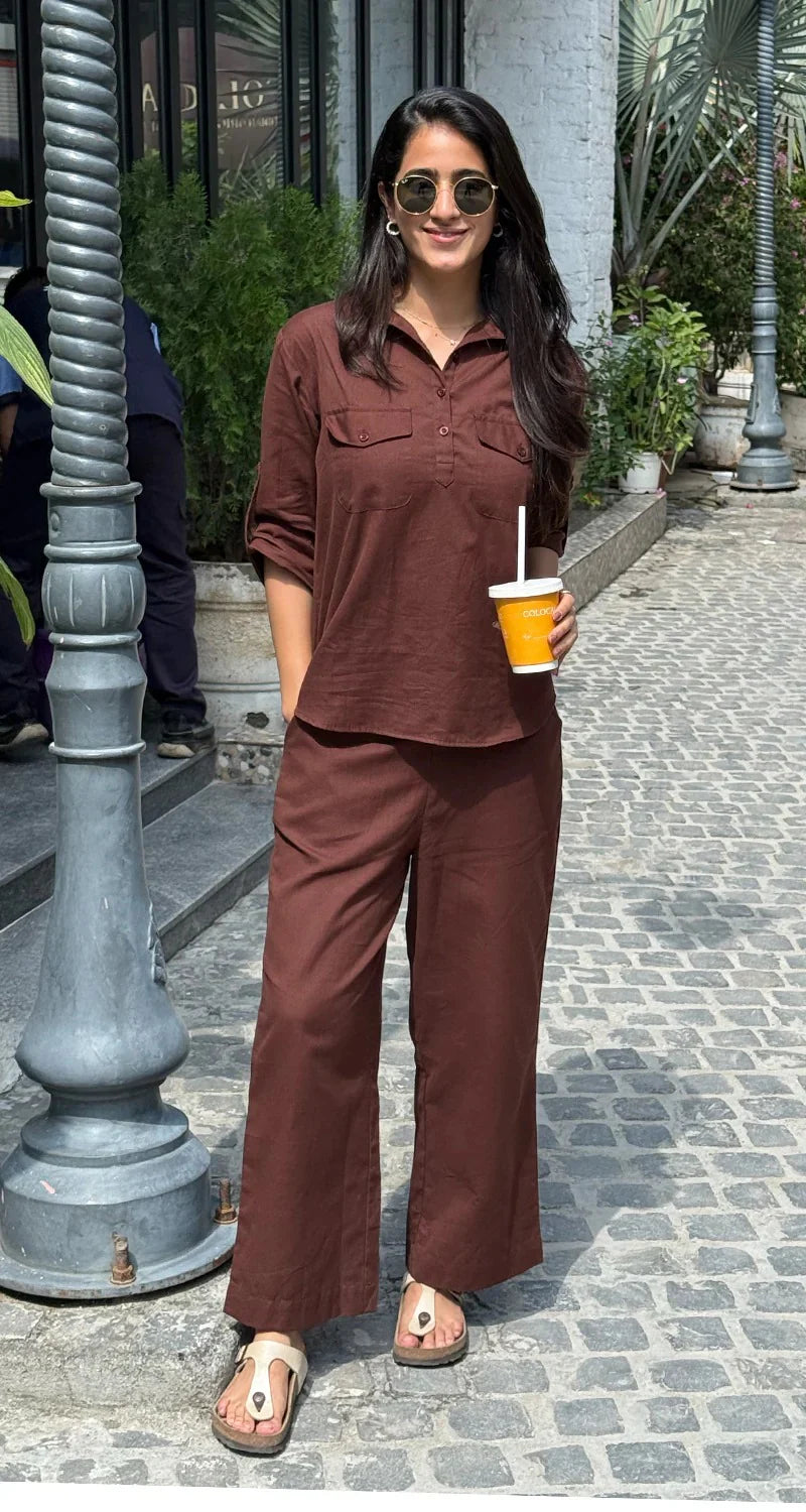 "Maira" — Premium Pure Cotton Minimalist Co-ord Set
