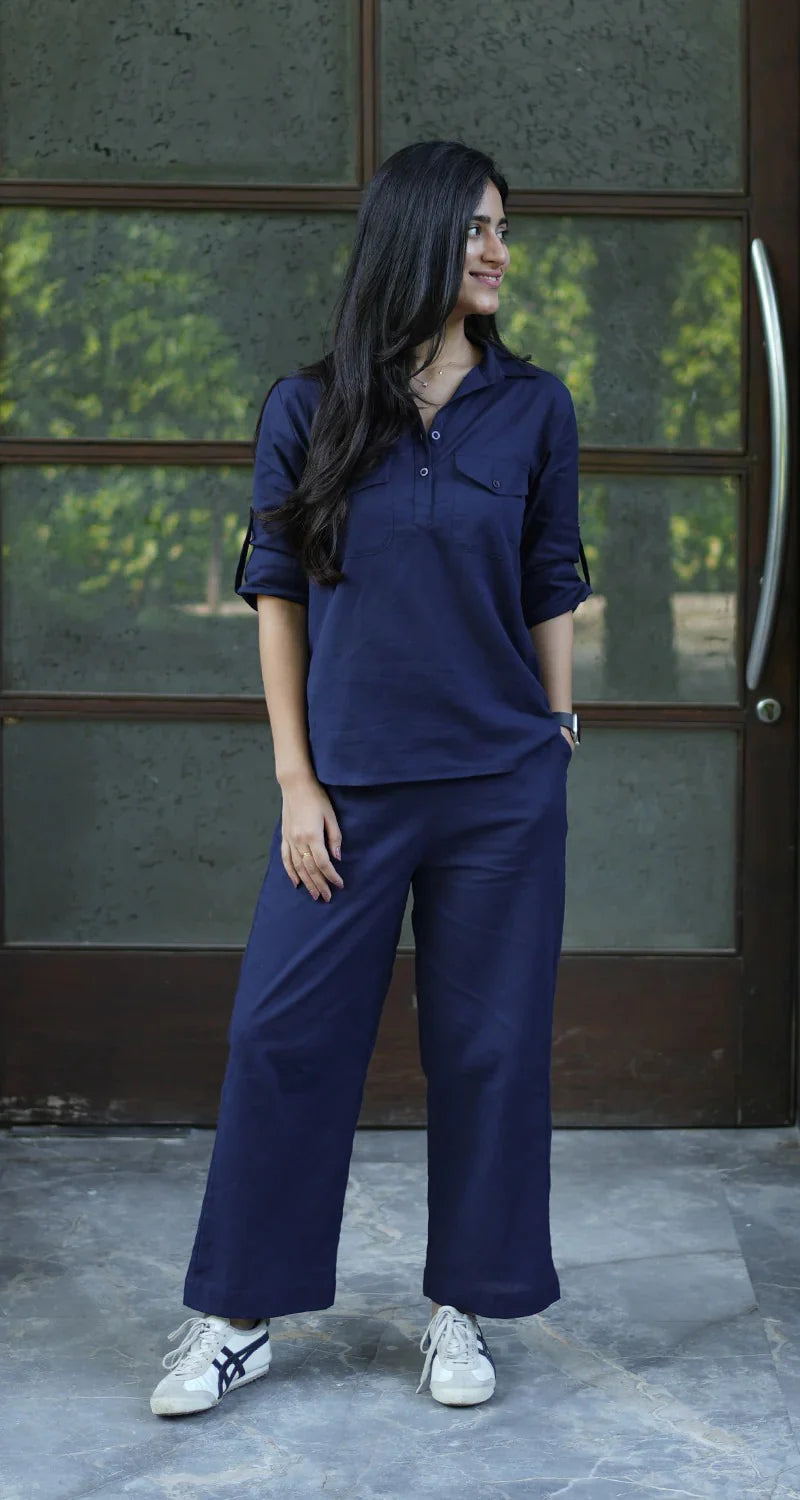 "Maira" — Premium Pure Cotton Minimalist Co-ord Set