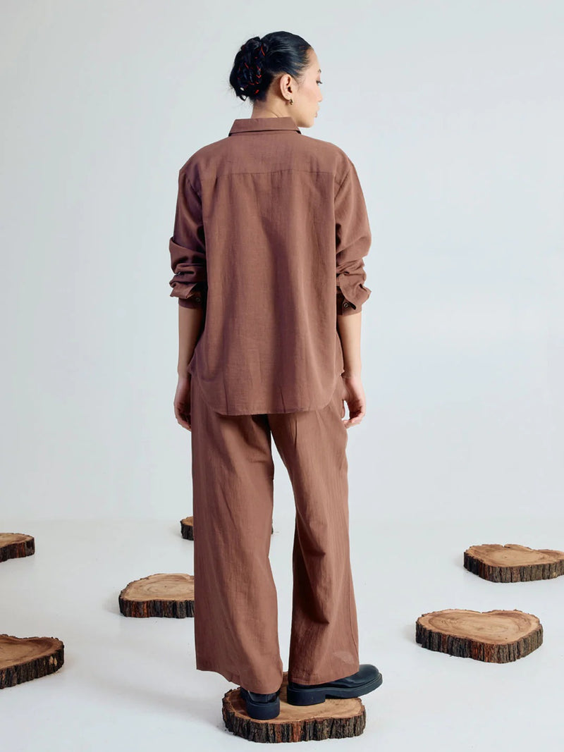 Premium Cotton Linen Blend Shirt & Pant Coord Set