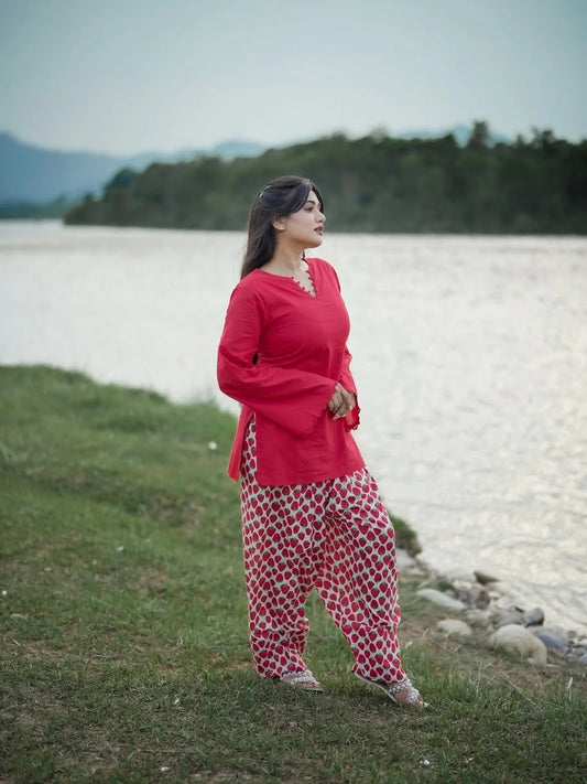 Esha Cotton Farshi Salwar Set