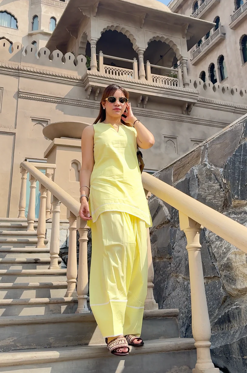 "Prisha" Cotton Farshi Salwar Set