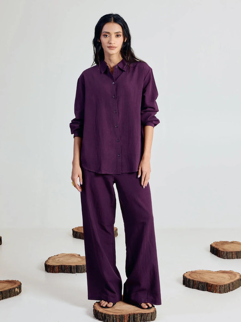 Premium Cotton Linen Blend Shirt & Pant Coord Set