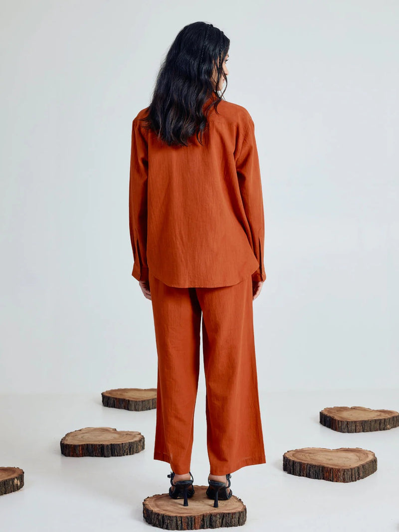 Premium Cotton Linen Blend Shirt & Pant Coord Set