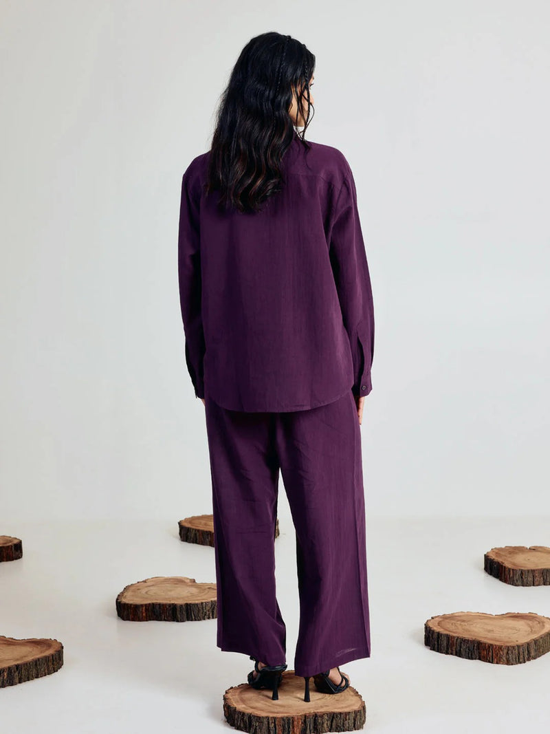 Premium Cotton Linen Blend Shirt & Pant Coord Set