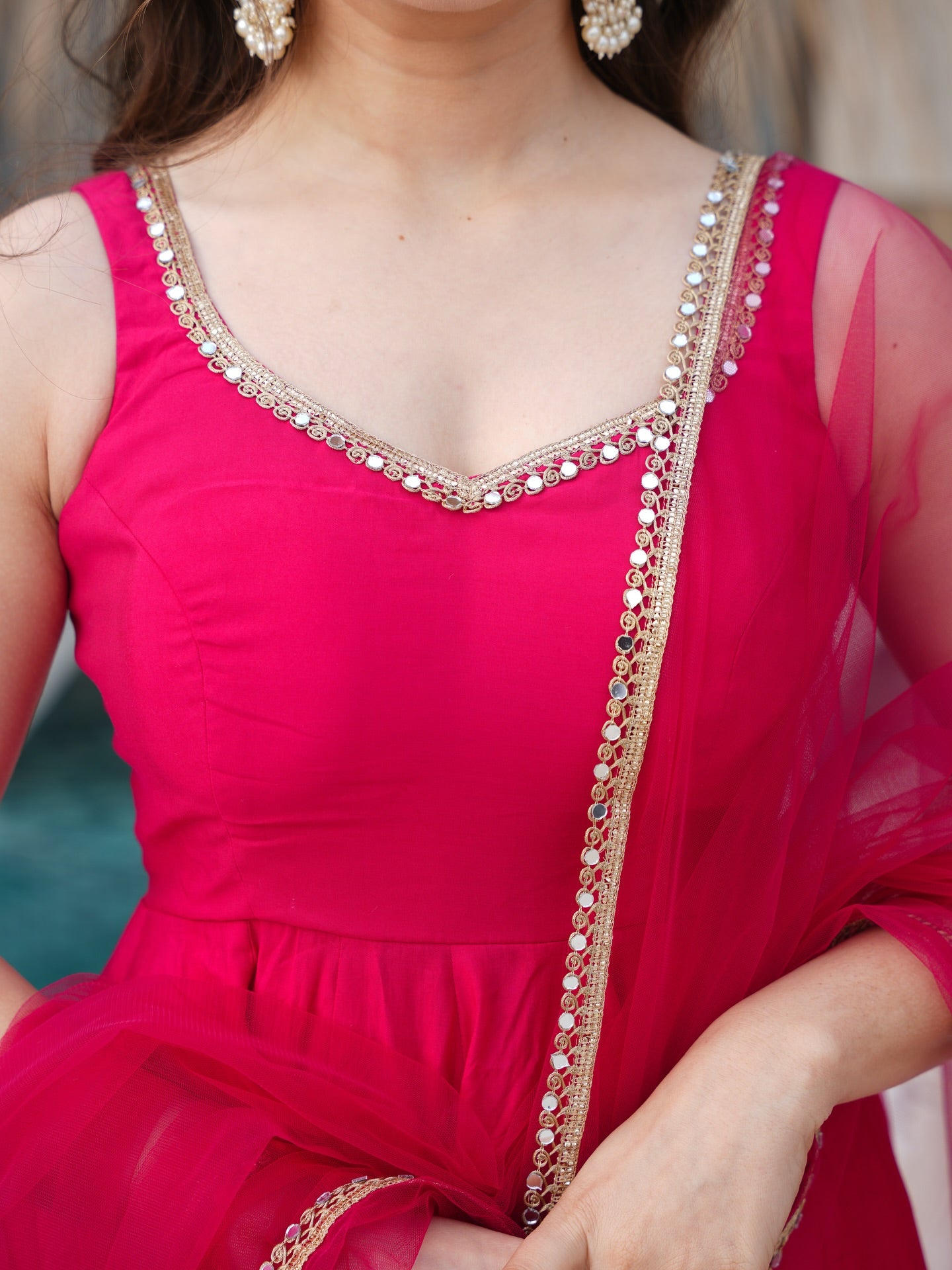 Iraja Pink Chanderi Cotton Suit Set