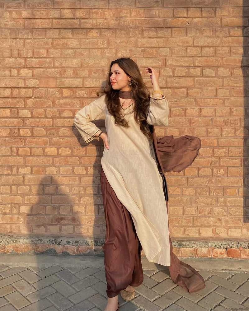 Noor Sand Kurta Set