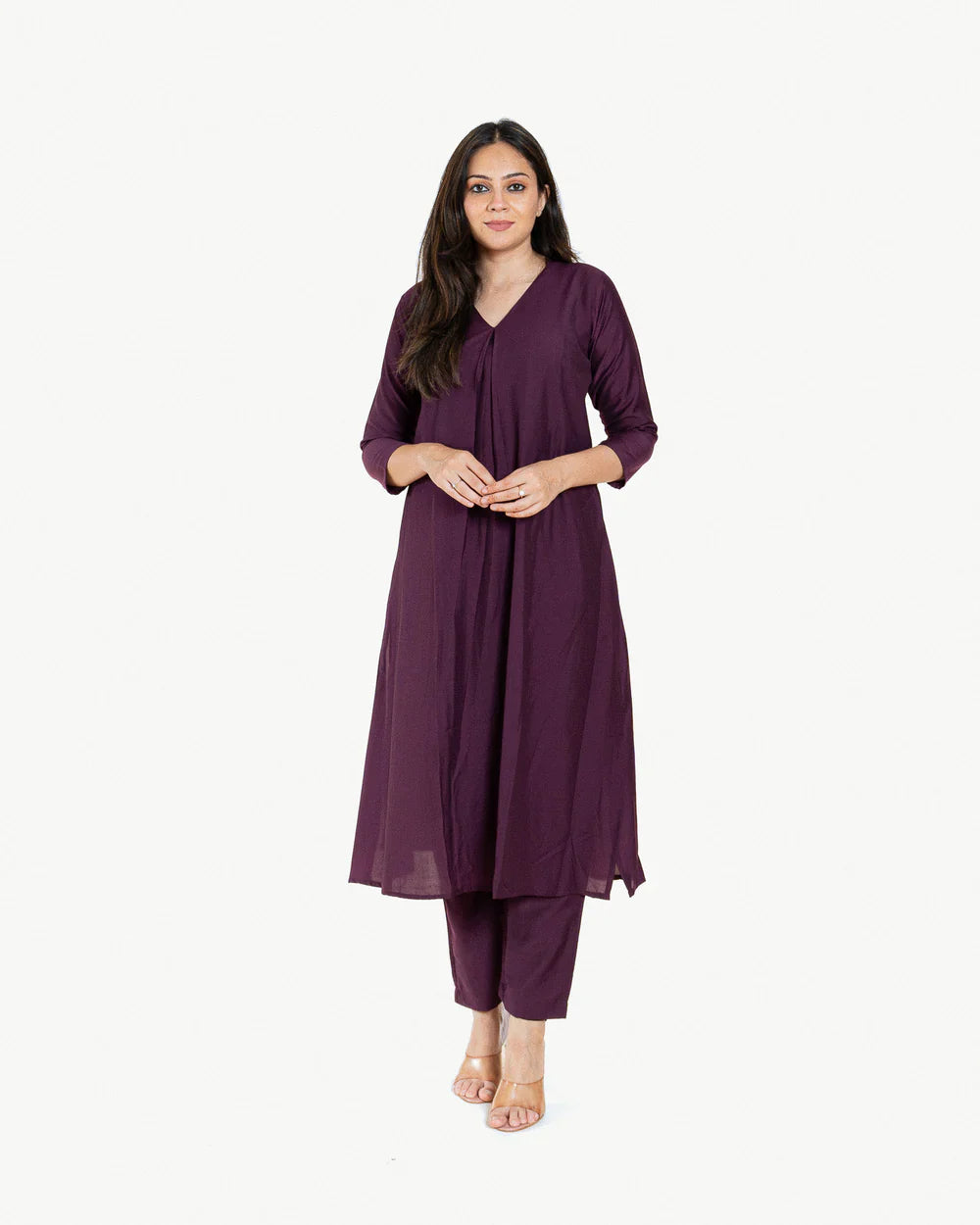 "Ethnic Muse" - Premium Cotton Two-Piece Kurta & Salwar Set