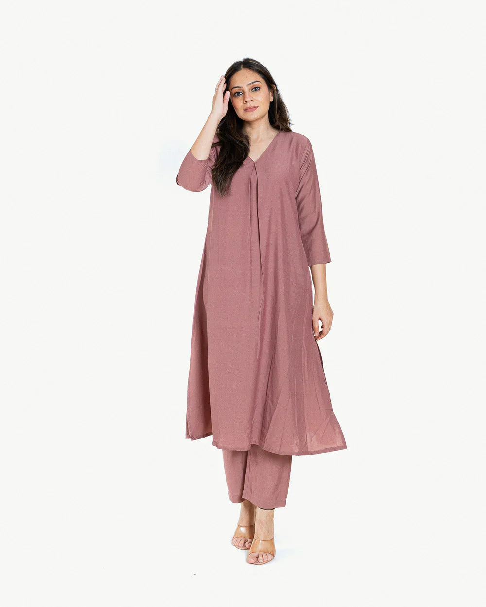 "Ethnic Muse" - Premium Cotton Two-Piece Kurta & Salwar Set