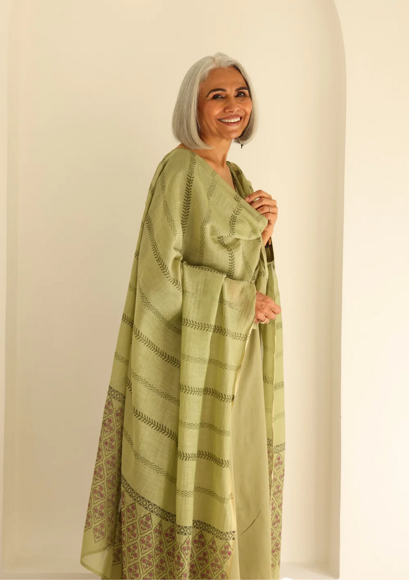 "Vritika" - Handblock Printed Premium Cotton Suit Set