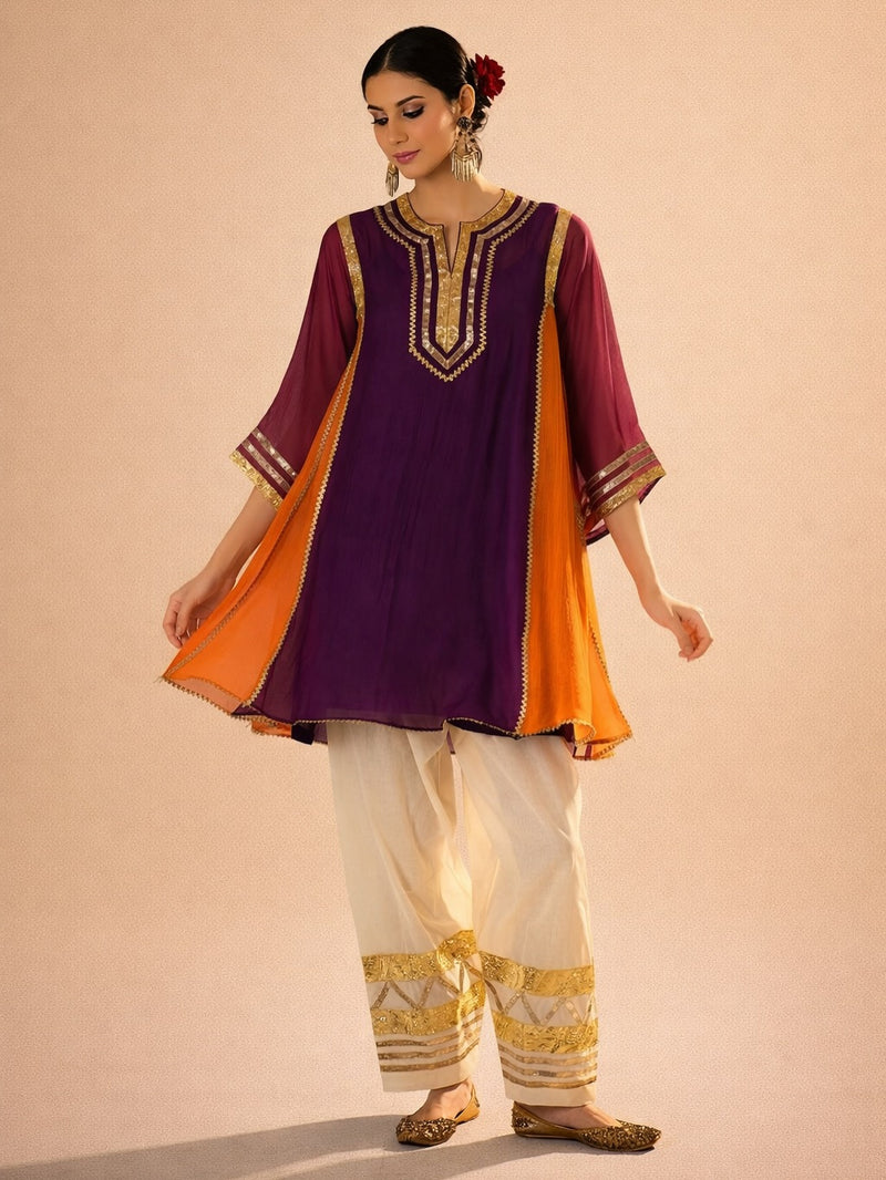 "Kareena" — Festive Chanderi Cotton Kurta & Premium Salwar Set