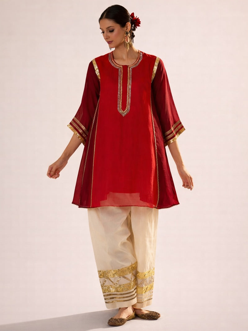 "Kareena" — Festive Chanderi Cotton Kurta & Premium Salwar Set